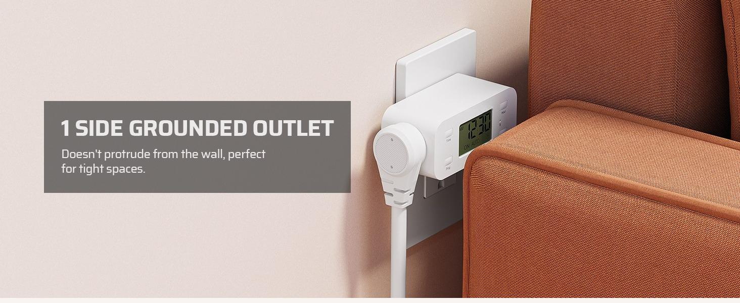 F-APT22 24 Hour Programmable Digital Timer Outlet, 2 Pack Timers for Electrical Outlets, Light Timer for Indoor Lamp Fan Aquarium, 1 Grounded Outlet, 125V/15A/1000W, 3 Prong, 1/2 HP F-APT22 24 Hour Programmable Digital Timer Outlet, 2 Pack Timers for Electrical Outlets, Light Timer for Indoor Lamp Fan Aquarium, 1 Grounded Outlet, 125V/15A/1000W, 3 Prong, 1/2 HP