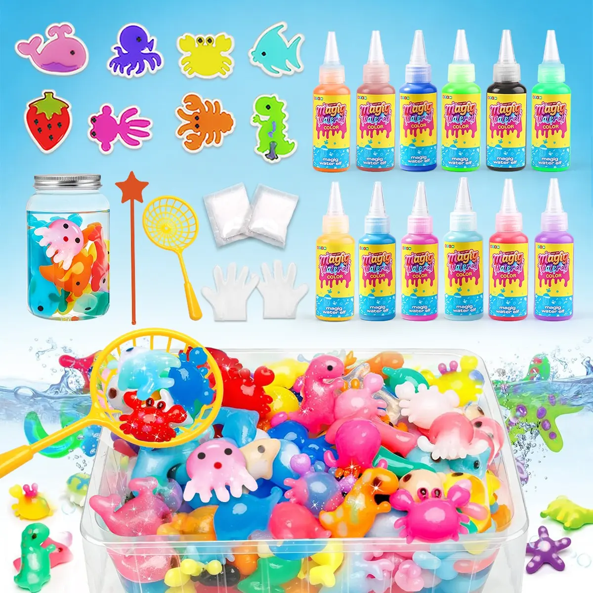 26/31/33/42pcs Fun Science Experiment Kit, DIY Magic 3D Water Sprite, Floating Toy, Handmade Paint, Kids Toys, Christmas Birthday Gift, Art