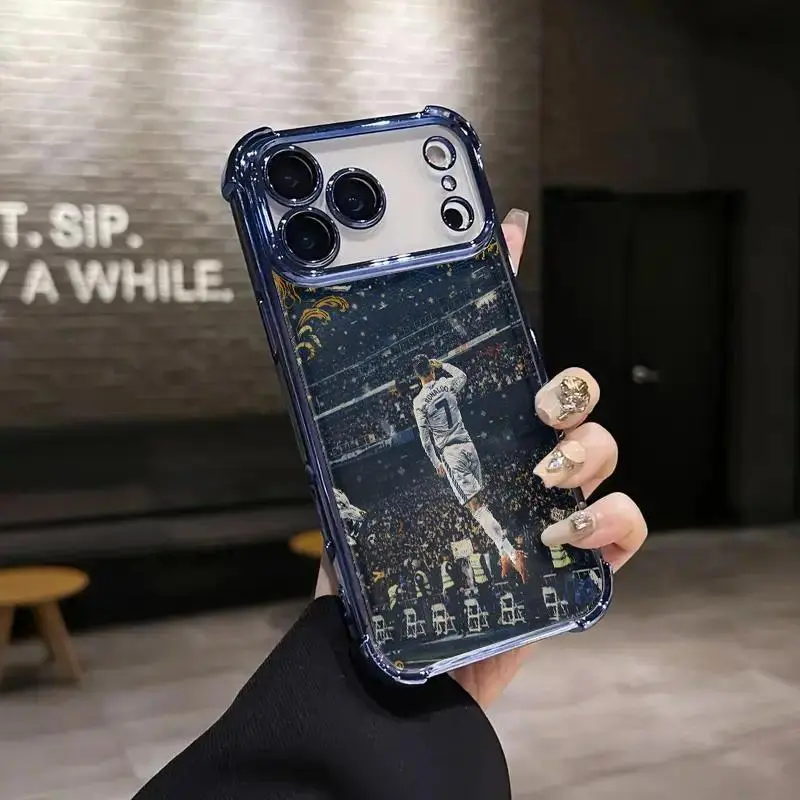 SU! Cristiano Ronaldo's Backview Phone Case for iPhone 17 Air 16 15 14 13 12 11 Pro Max Plus and Samsung S26 S25 S24 S23 Plus Ultra (silicone softshell) airbag anti-drop and shockproofmobile phone protective case