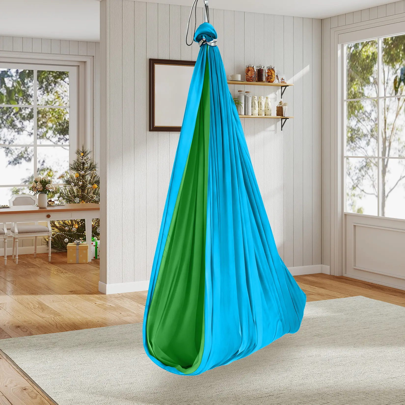 Calming Sensory Hammock Swing for Kids - Indoor & Outdoor CozyNest Chair - Calming Therapy, 360° Swivel, 300lbs Capacity, Hug-Like Support - Perfect for Sensory Integration and Relaxation