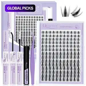 Fairy Lash Clusters Kit Eyelash Extensions Set, Manga Lash Clusters with Bond, Glue Remover and Tweezers, DIY Spider Individual Lash Clusters for Wispy Volume#TOP PICKS