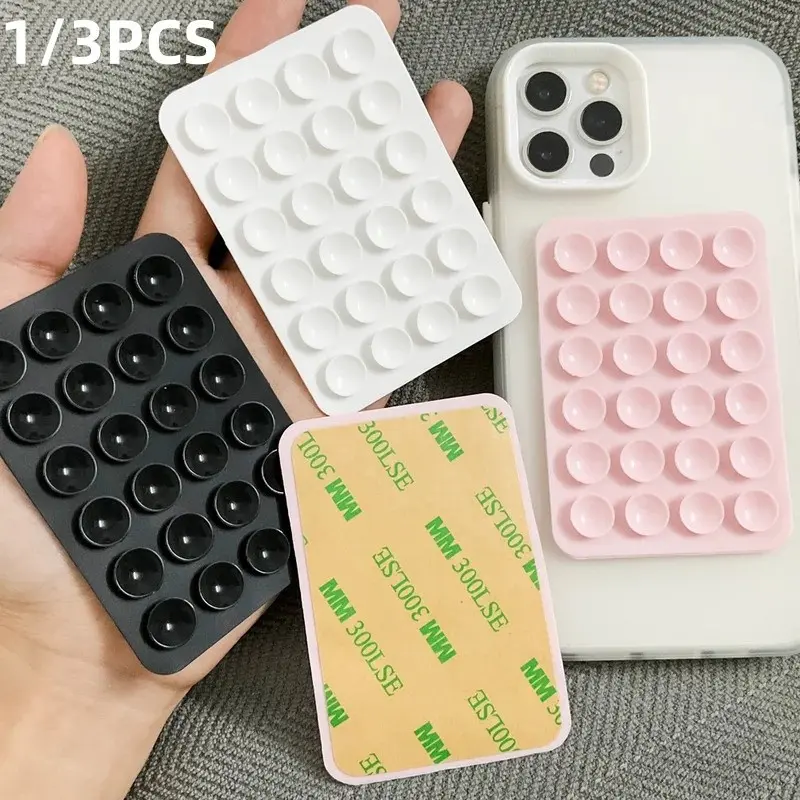 Silicone Suction Cup Phone Holder, Waterproof Sticky Base, Universal Finger Grip, Smartphone Grip for Selfie & Video, Vacuum Phone Holder