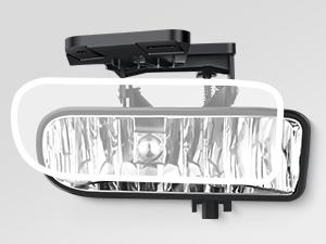 Nilight 1999 2000 2001 2002 GMC Sierra 1500 2500 2001 2002 Sierra 1500HD 2500HD 3500 2000 2001 2002 2003 2004 2005 2006 Yukon Fog Light Assembly