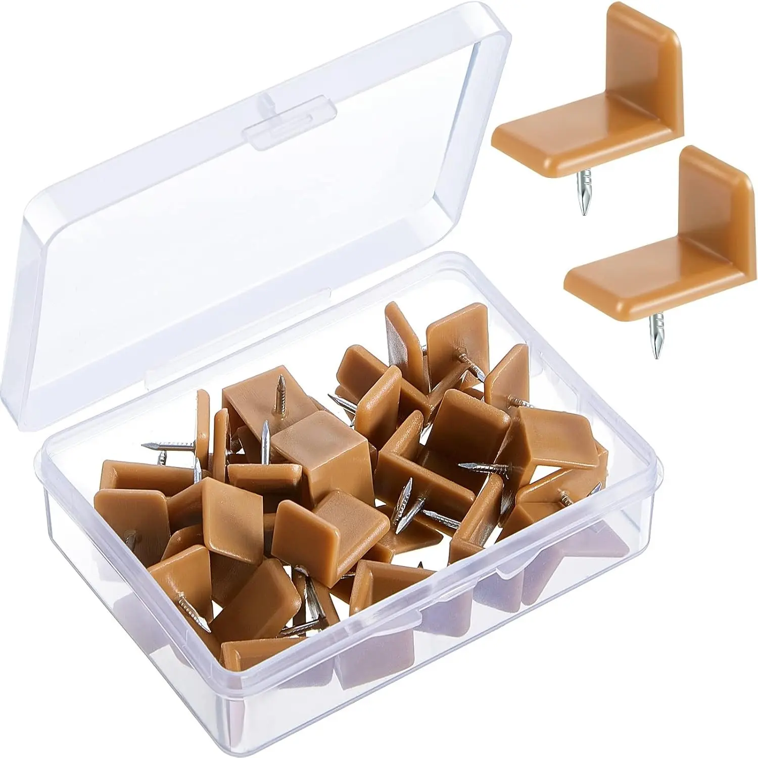L-Shape Brown Furniture Drawer Glide Tack-In Slider for Repairing Dressers, Making Drawers Slide Smoothly and EvenlyGift