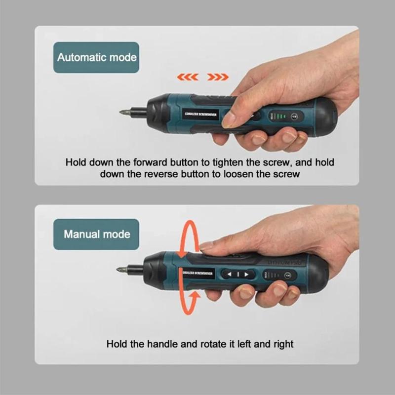 Multifunctional Electric Screwdriver, USB Rechargeable Electric Screwdriver, Professional Torque Disassembly and Repair Tool, Cordless Power Screwdriver and Power Drill