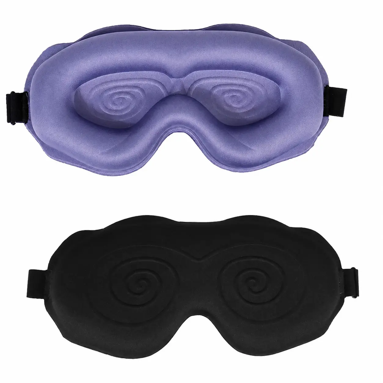Unisex Premium 3D Contoured Sleep Mask - Total Blackout Technology, Ultra-Soft Skin-Safe Polyester Sponge Padding, Lash Extension Compatible, Ergonomic Design for Side Sleepers, Air Travel