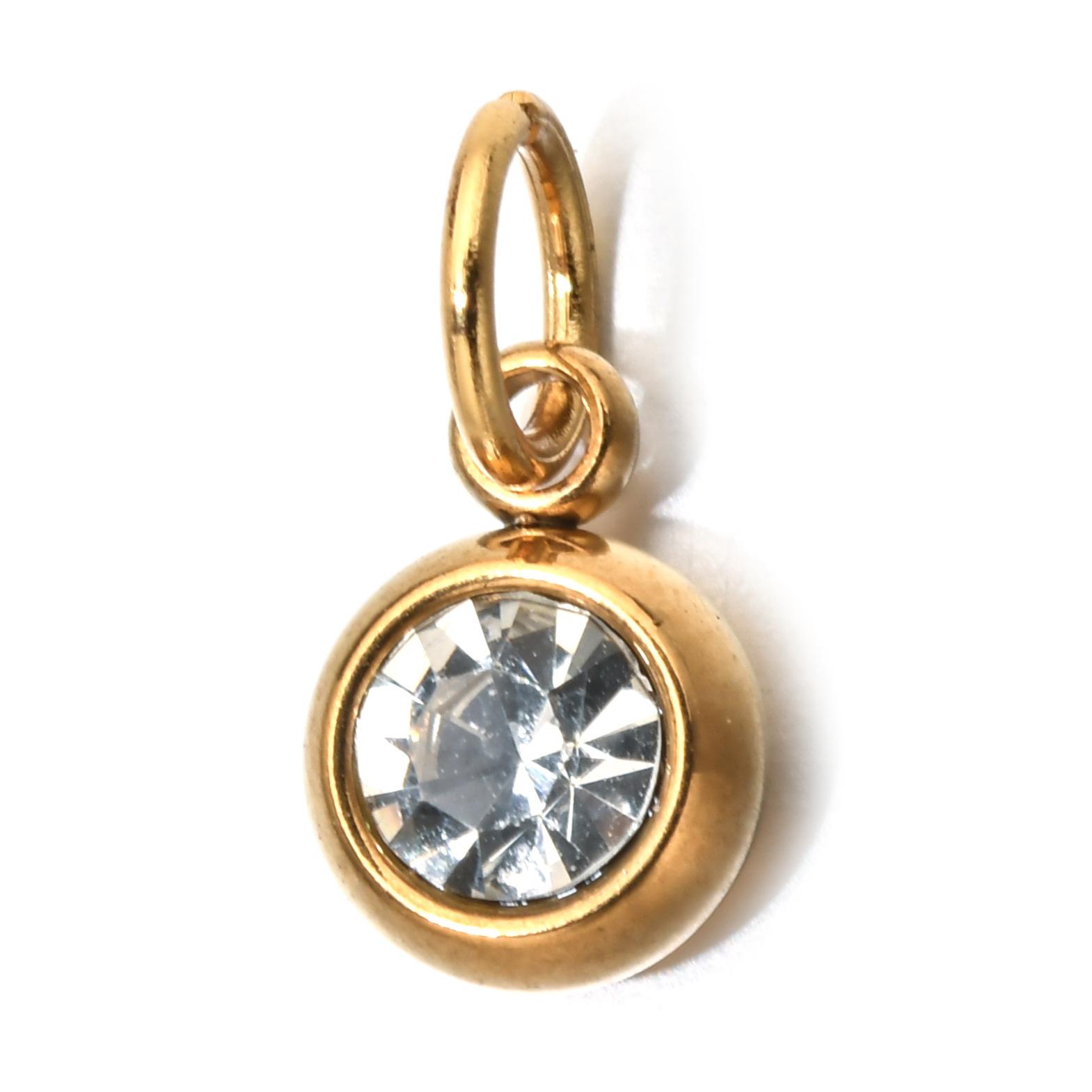 26 Initial Letters Stainless Steel Birthstone Pendant Necklace Dainty Clavicle Chain Ideal Gift For Mom