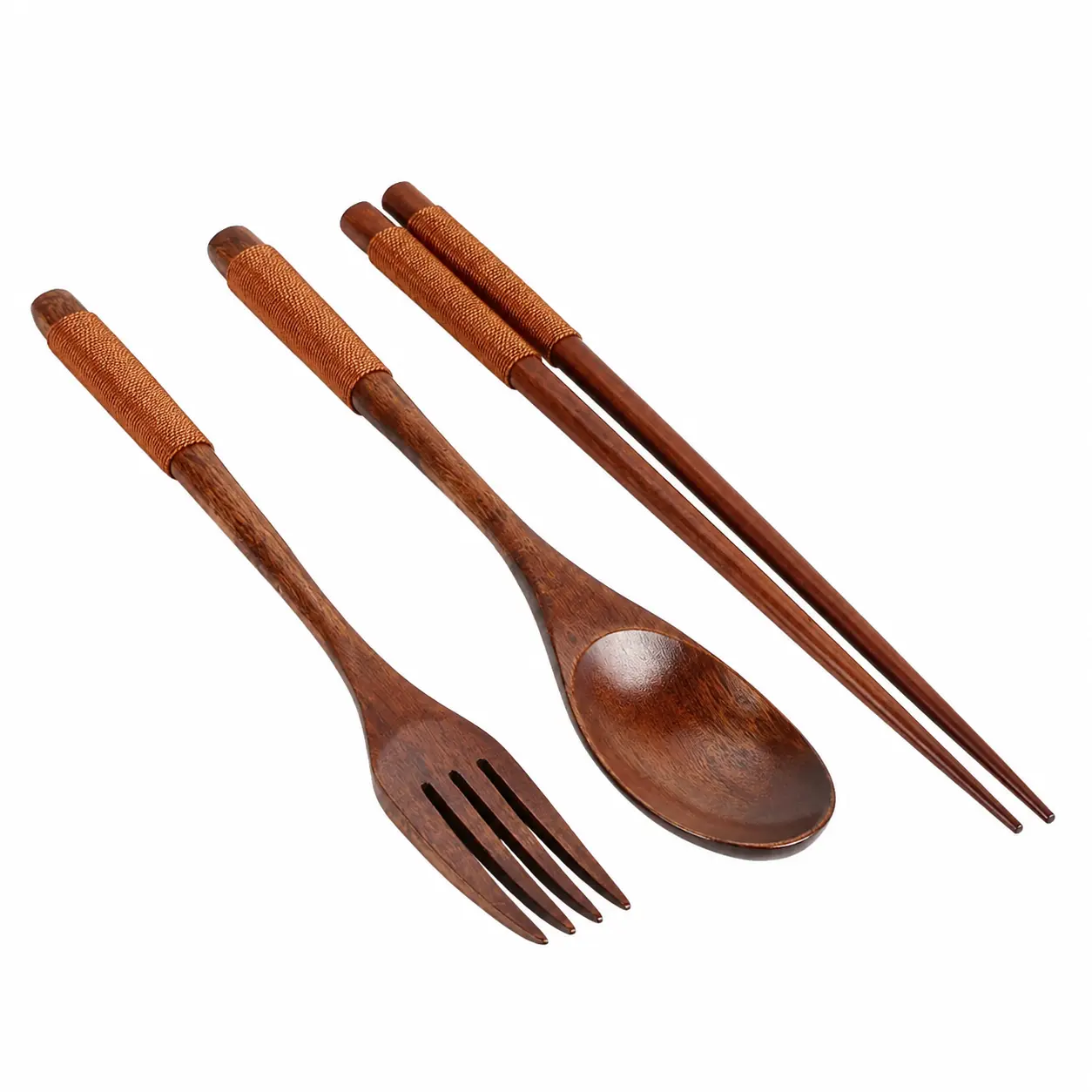 Eco-Friendly Handcrafted Wooden Tableware Set – Includes Spoon, Chopsticks, and Fork for Everyday Dining, Sustainable Natural Wood Serving Utensils Ideal for Home Kitchens, Minimalist Dinnerware Collection with Smooth Finish and Lightweight Ergonomic Desi