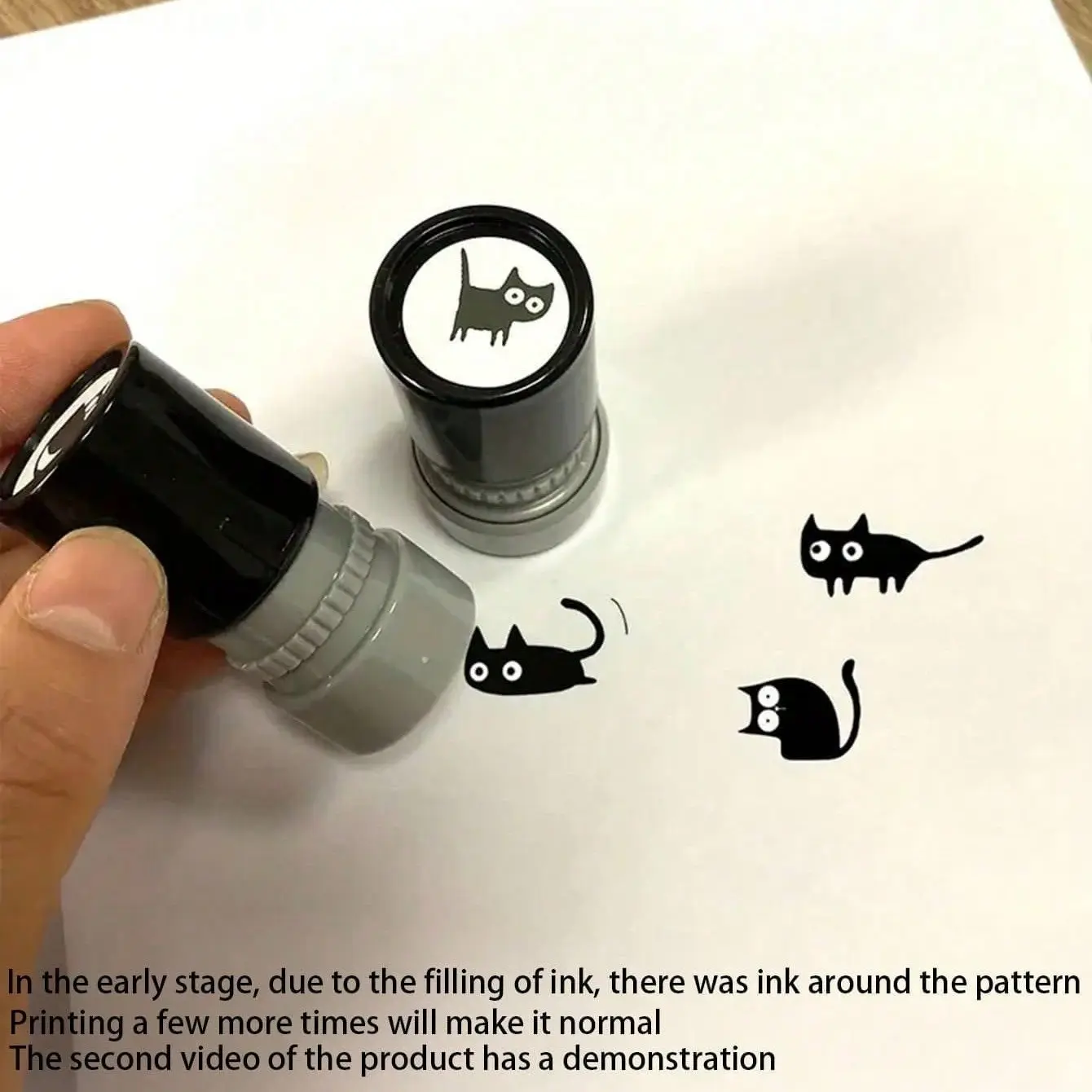 Cute Cat Cartoon Stamp, Fun Animal Seal, Teacher Reward Stamp, Encouragement for Kids, Back-To-School Supplies, Christmas Gift, Learning, Motivation