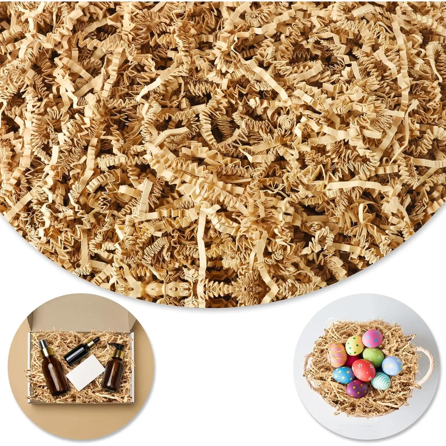 Crinkle Paper Filler, 1/2LB(8 oz) Shredded Paper For  Baskets, White bridesmaid proposal gifts, Crinkle Cut Paper Shred For Birthdays, Weddings, Mother's Day, Boxes Bags, Basket Filler, Anniversaries,  Wrapping