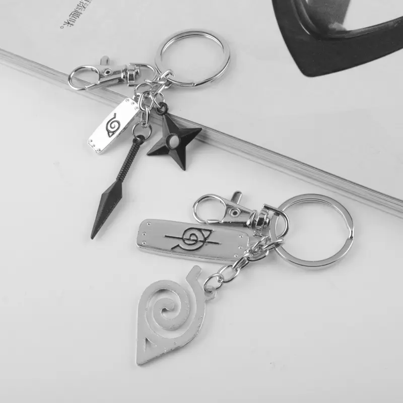 New Pendant Keychains Uzumaki Naruto Anime Figures Accessories Akatsuki Itachi Manga Men Key Chain Fans Gift Toys Keyrings
