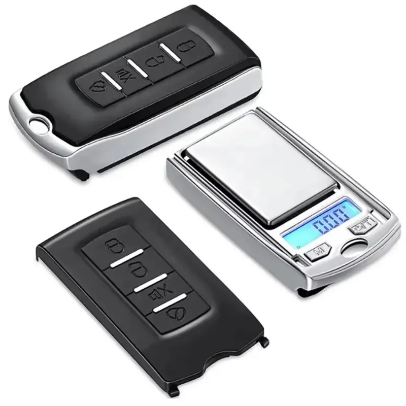 1Pcs 200g/100g 0.01g Precision Portable Car Key Shape Mini Digital Pocket Electronic Gram Scale with LCD Display