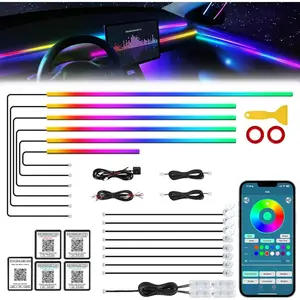 Dreamcolor  Interior  LED Strip Light with  APP, RGB 18 in 1 with 175 inches 612 LEDs Fiber Optic Strip Lights for ,  Zone Symphony Neon  Ambient Lighting
