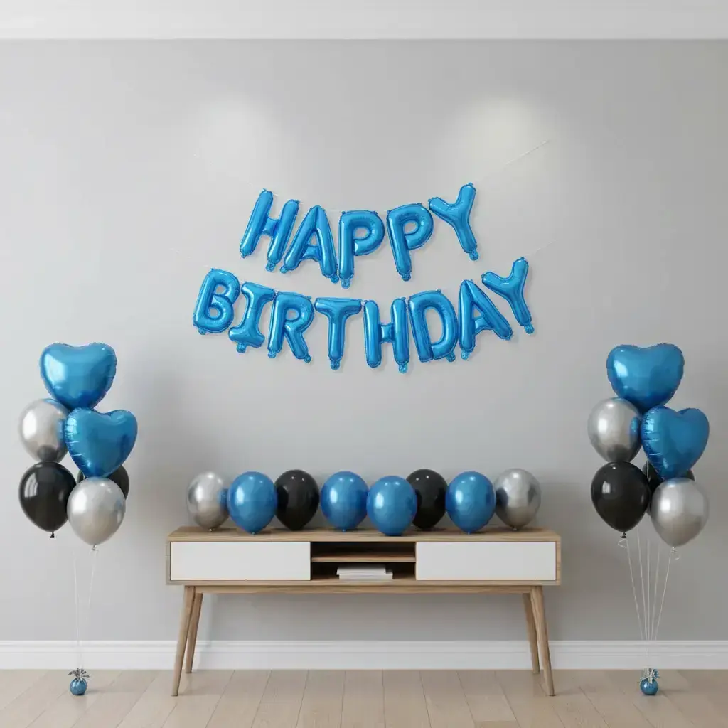 Happy Birthday Letter Balloon Set, 53-Piece Metallic Latex Balloon Decoration Kit for Birthday Party, Party Balloons Decorations, Balloon Party Supplies and Decorations #GLOBAL PICKS