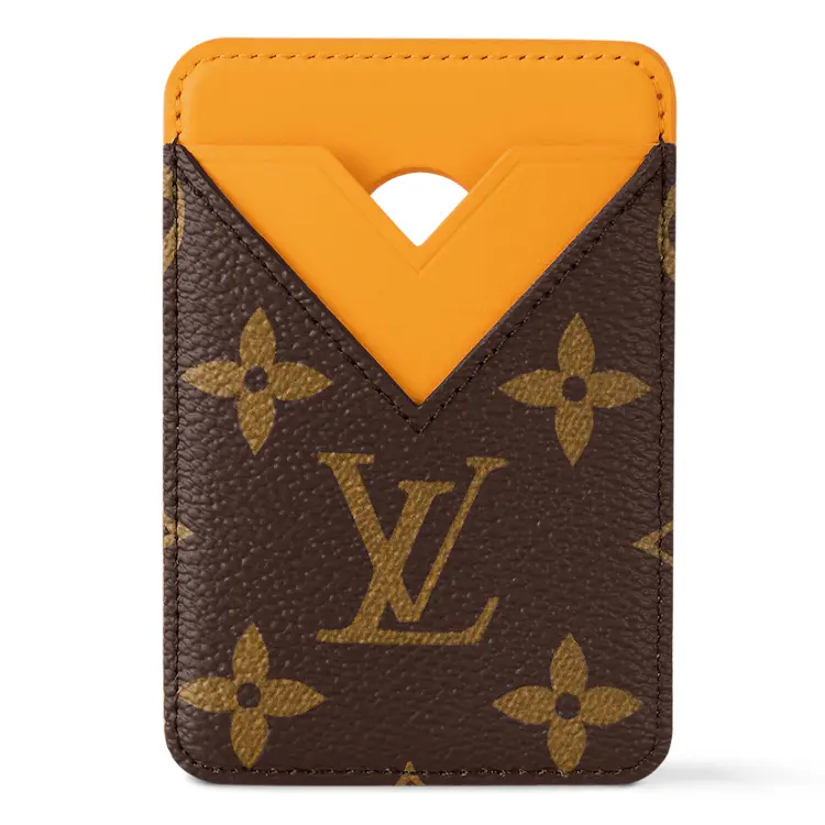 Louis Vuitton Monogram Magnet Cardholder for Women, Canvas and Leather, Saffron Yellow