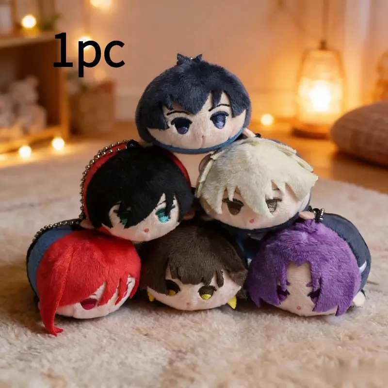 Anime Blue Lock Mini Plush Keychain, Soft Doll Keychain, Cute Mochi Plush Doll Pendant, Isagi Nagi Reo Chigiri Rin Bachira Stuffed Keyring, Kawaii Anime Accessories Gift