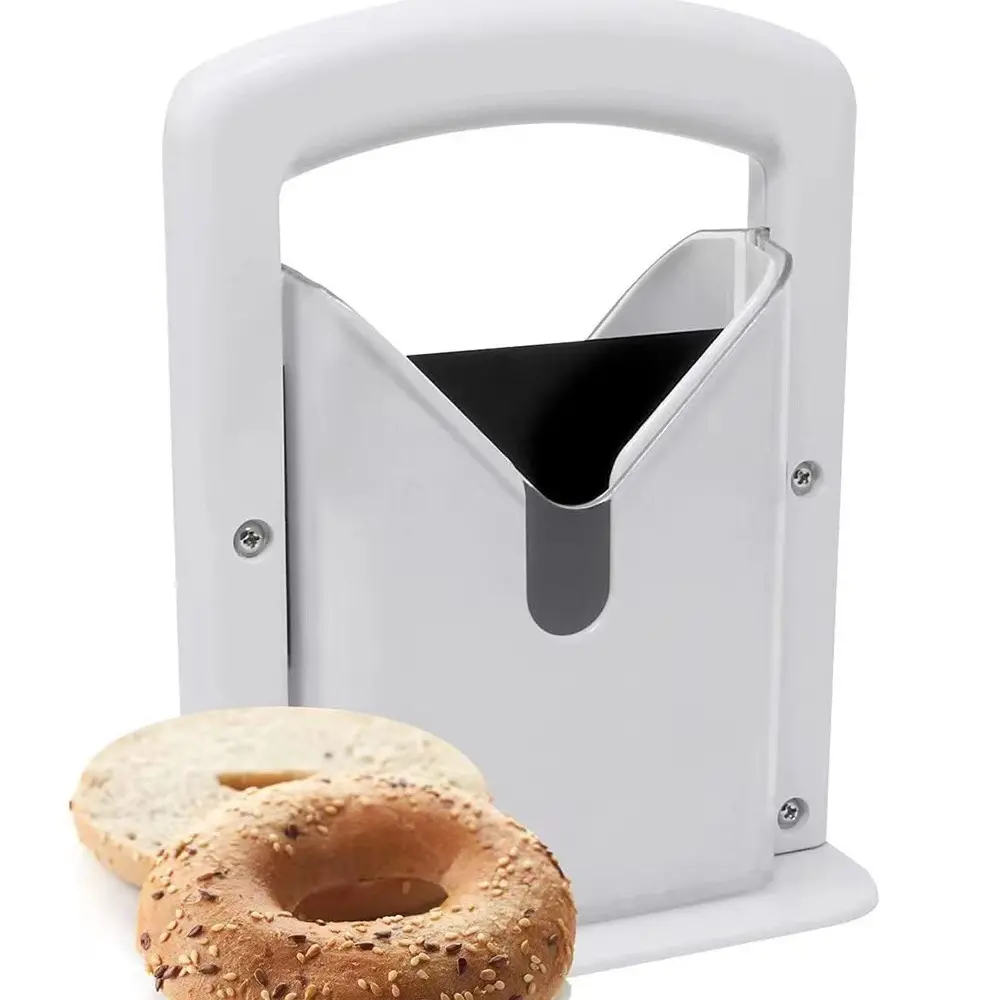 Guillotine Bagel Cutter - Easy-to-Use Kitchen Utensil for Perfect Slices, Ideal for Breakfast, Meal Prep, Guillotine Cut
