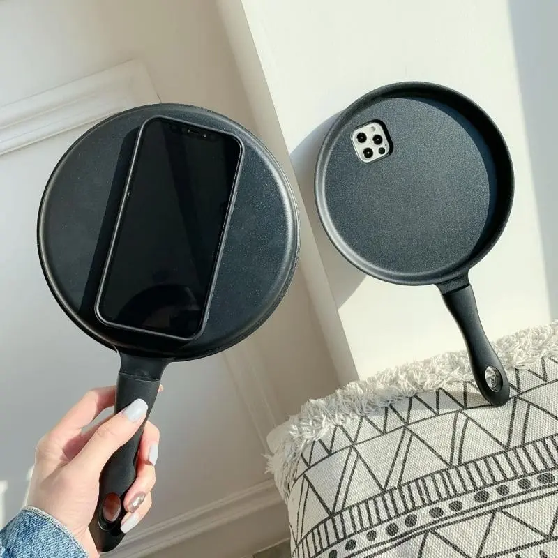 Frying Pan Phone Case, Creative Ugly Phone Case for iPhone 14/Iphone15/Iphone16/Iphone17, Ugly Phone Mobile Phone Cases (for iPhone 17) Cover, Cover Protector