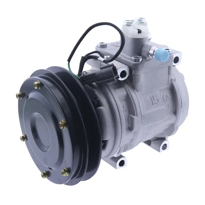 FridayParts Denso 10PA15C Type Air Conditioning Compressor Unit (152mm) - Part 14X-Z11-8580 for Komatsu Bulldozers D65PX-12U, D65PX-12, D65P-12, D65EX-12U, D65EX-12, D65E-12