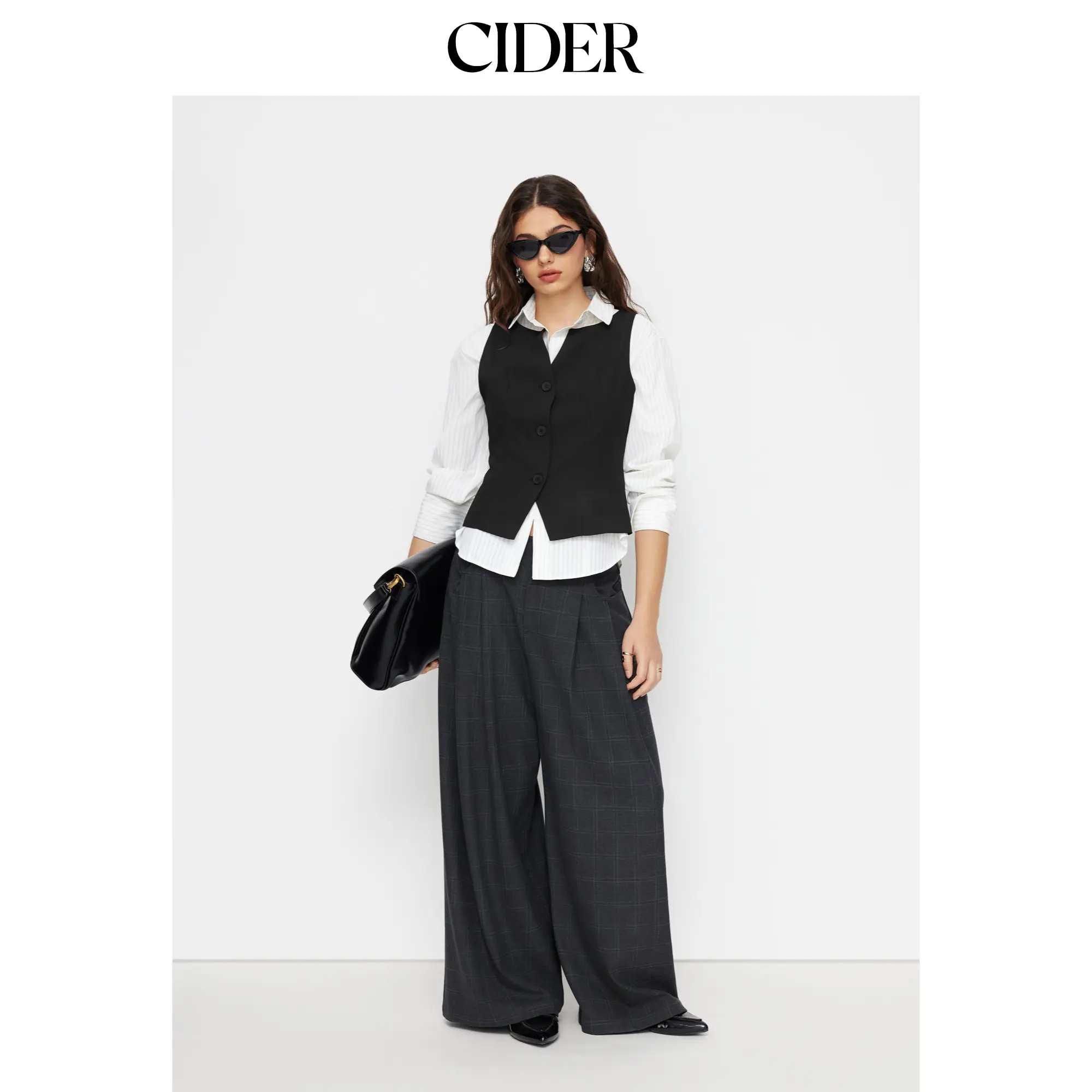 Cider V-neck Button Blazer Vest