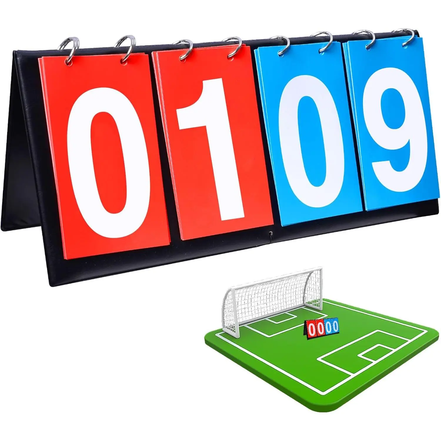 Coaches' & Referees' Sports Scoreboard - Easy Dismantling Score Keeper with PU+Membrane Paper for Basketball, Tennis Games, No