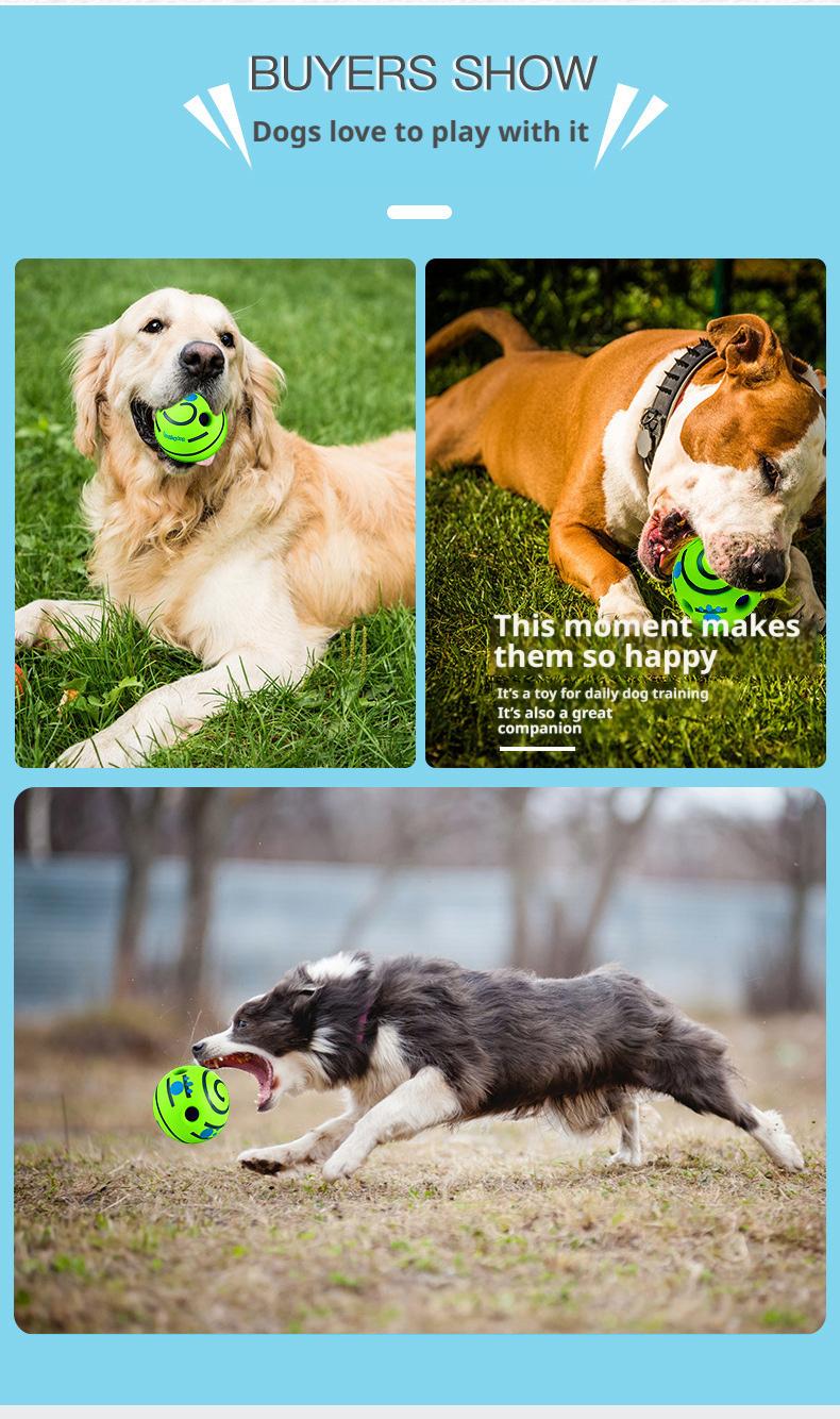 Interactive Dog Toy Rolling Sound Ball, Squeaky Giggle Ball for Dogs, Durable Chew Toy for Teeth Grinding, Boredom Relief & Self-Play for Puppies & Medium Dogs