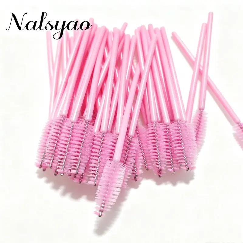 50Pcs Disposable Spoolie Brushes Set | Universal for Mascara/Brows/Lash Extensions, Soft Bristles Gentle on Lashes & Brows, Makeup Tools