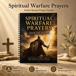 Spiritual Warfare Prayers from the Psalms A5 Spiral Prayer Guide for Daily Faith Reflection and Encouragement
