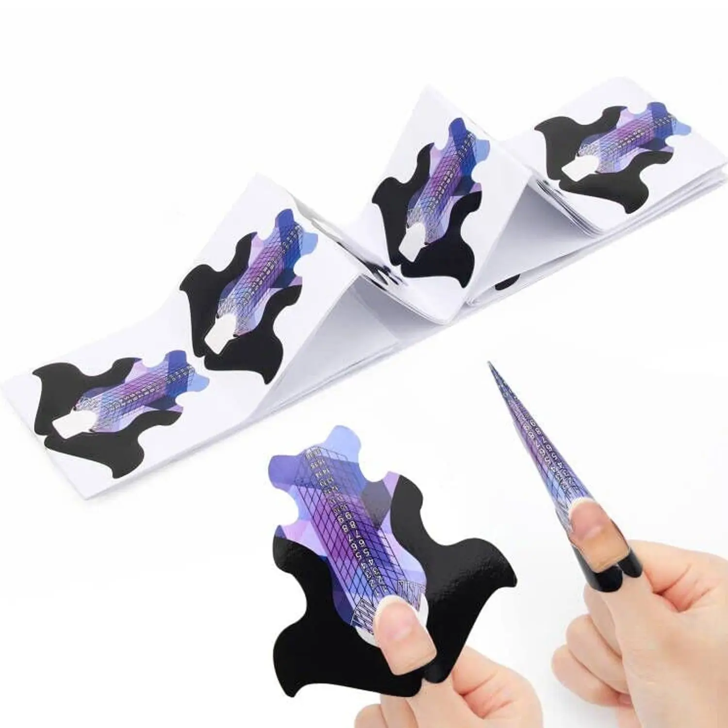100/500 pcs Hypoallergenic Nail Extension Paper Forms for Acrylic Nails, Cuticle Stickers with Adhesive for Nail Art, Salon Quality False Nail Supplies, Nail Art Supply, Nail Art Accessorie, DIY Nail Art, Nail Art Design
