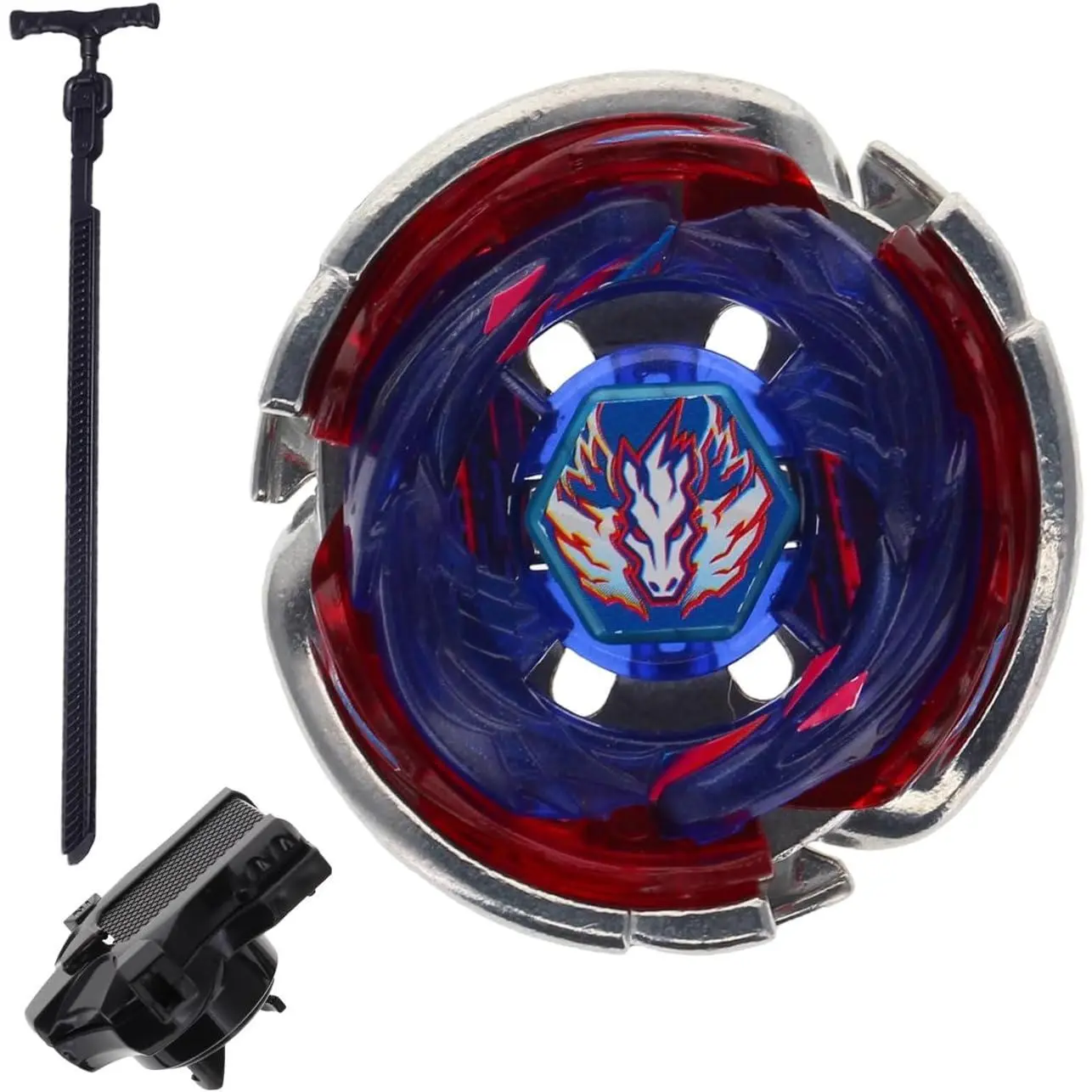Battling Tops Metal Fusion with Launcher, Stainlsee Steel Precision Gyro Anti-Grabity Spinning Tops, Balance Desktop Spinner Toys Gifts for Child and Boys