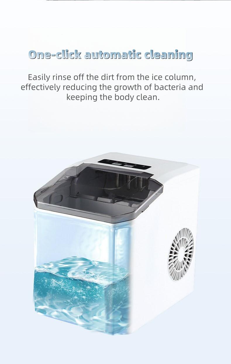Mini Ice Maker Machine, Portable Compact Design for Home Bar Student Dormitory Apartment Use, Quick Ice Making Functionality