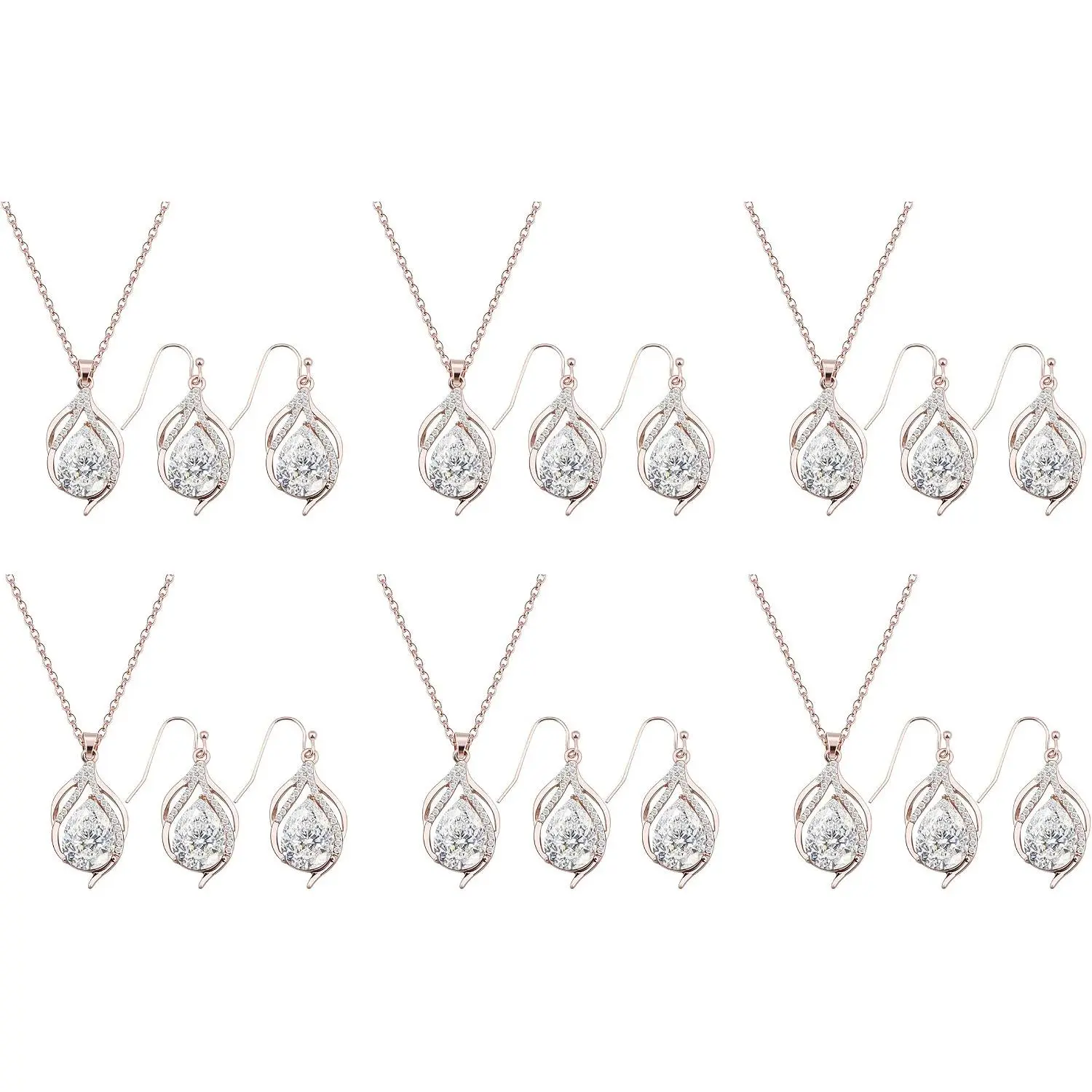 Bridesmaid  Sets for Wedding Gifts I Can't Say I Do Without You 1 4 6 8 Sets Necklace Earring Set for Women