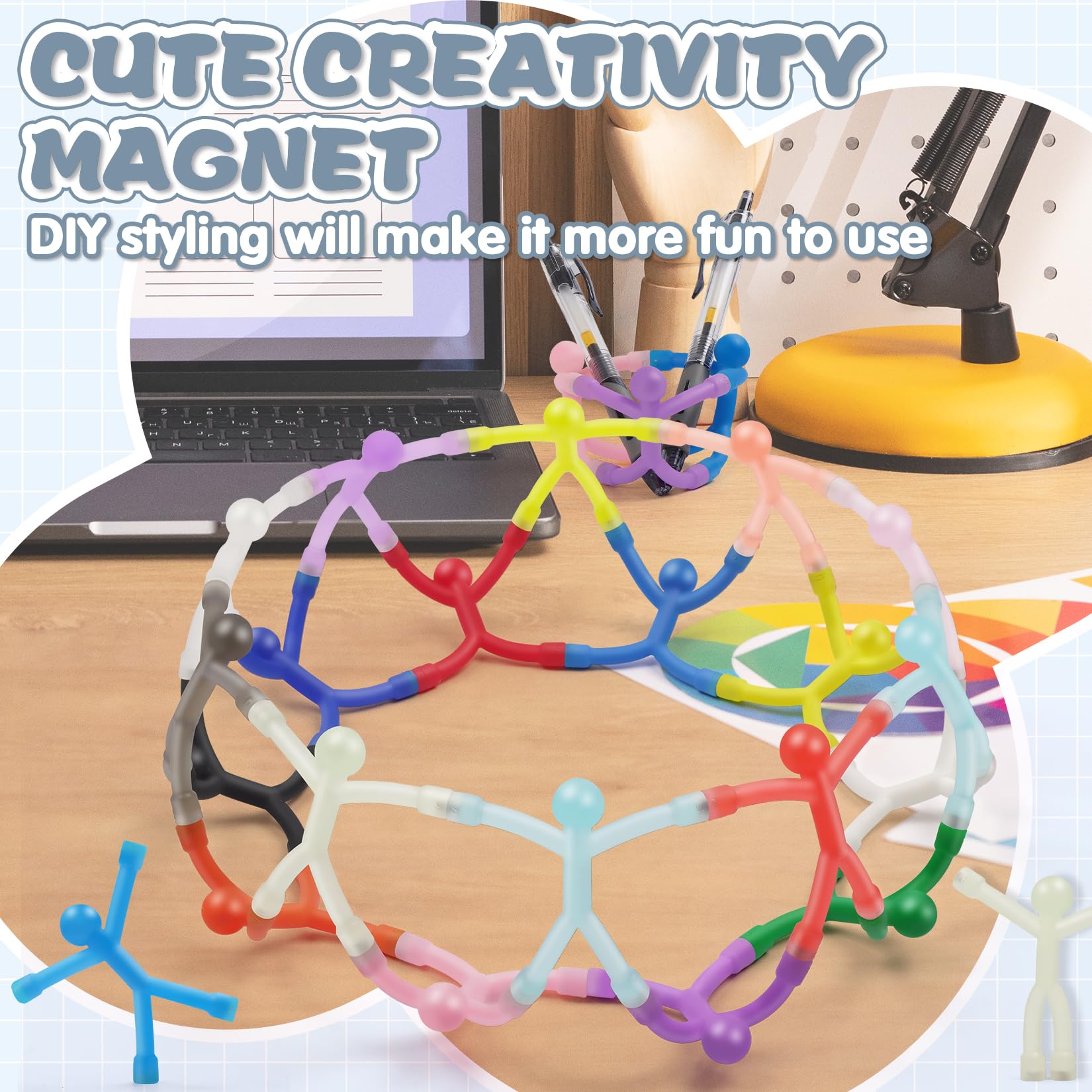 Magnetic Fidget Toys for Adults & Kids 10 Pack – Magnetic People Figures, Cool Sensory Building Toys for Autism, ADHD or Stress Relief, Travel Essentials for Road Trips, Fridge Magnets, Easter Basket Stuffers & Birthday Gifts for Toddlers, Teens