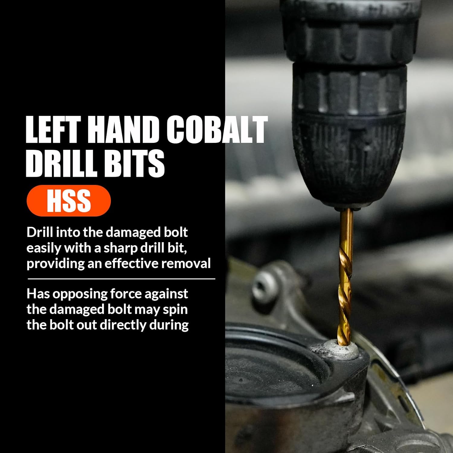 49 count Bolt Extractor Kit with Left Hand Drill Bit, Screw Extractor Set Heavy Duty, Bolt Extractor & Reverse Drill Bit Easy Out Damaged Nuts Stripped Screw with Portable Case  Mens