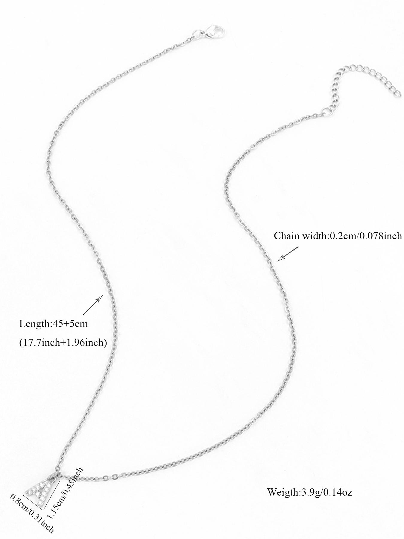 Classic Letter Pendant Necklace for Women, Stainless Steel Jewelry for Party, Daily Decor, Trendy All-match & Exquisite Jewelry for Gift without Box, Initial Letter Necklace