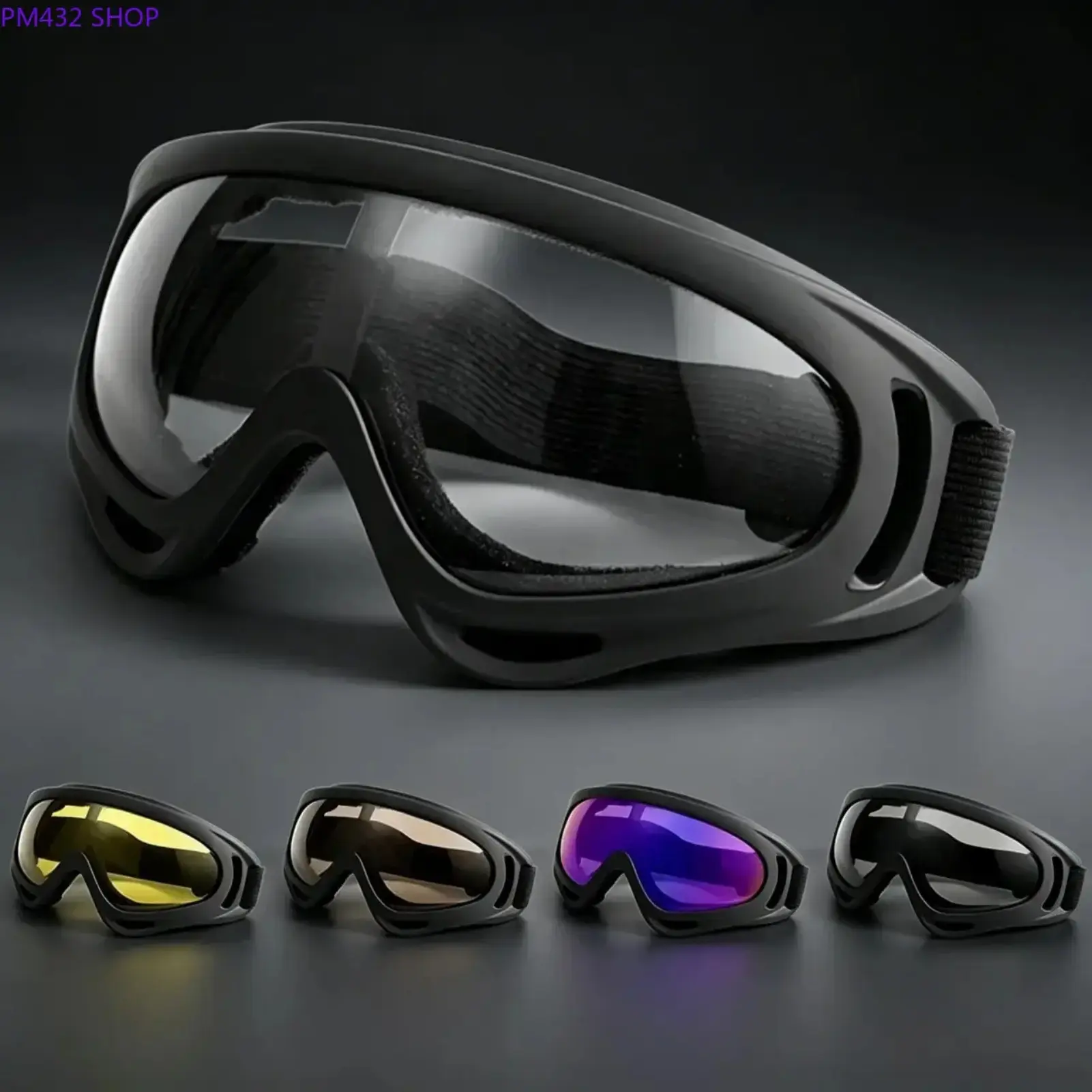 Outdoor Sports Protective Goggles – UV Protection Wind & Dust Resistant Wraparound Eyewear for Motorcycle, Cycling, Skiing, Hiking & Fishing, Lightweight Unisex Safety Glasses for Men & Women