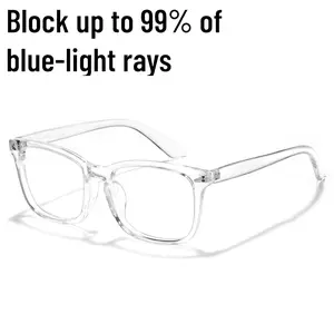 Blue Light Eyeglasses - 99% Blue-light Blocking Rate, Fashion Computer Gaming Glasses, Blue Light Lens for Men Women, Anti UV Glasses
