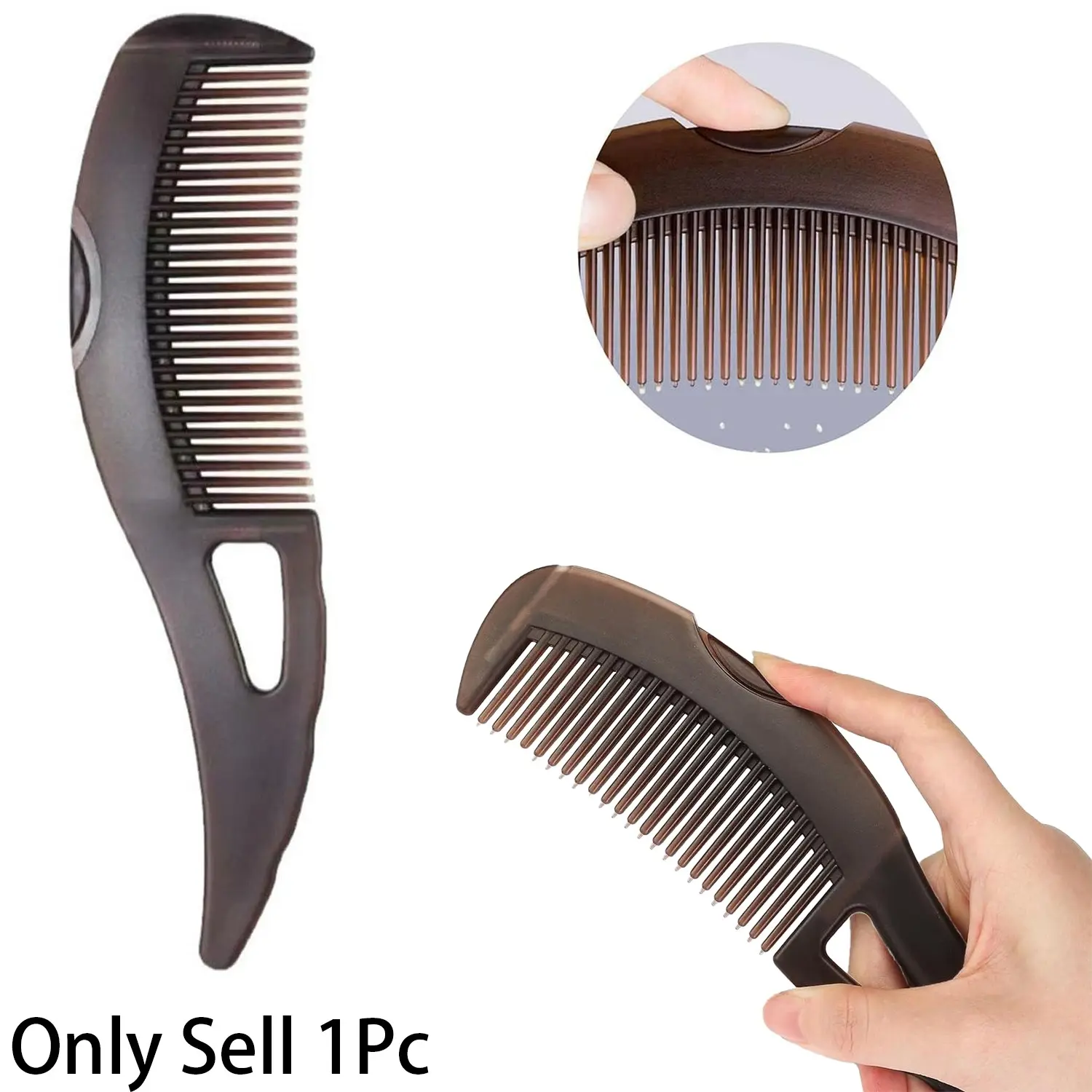 Scalp Scalp Comb with Self-Cleaning Hollow Teeth and Massage Handle, Scalp Detox Brush for Peeling and Oil Removal, Suitable for Women/men/kids