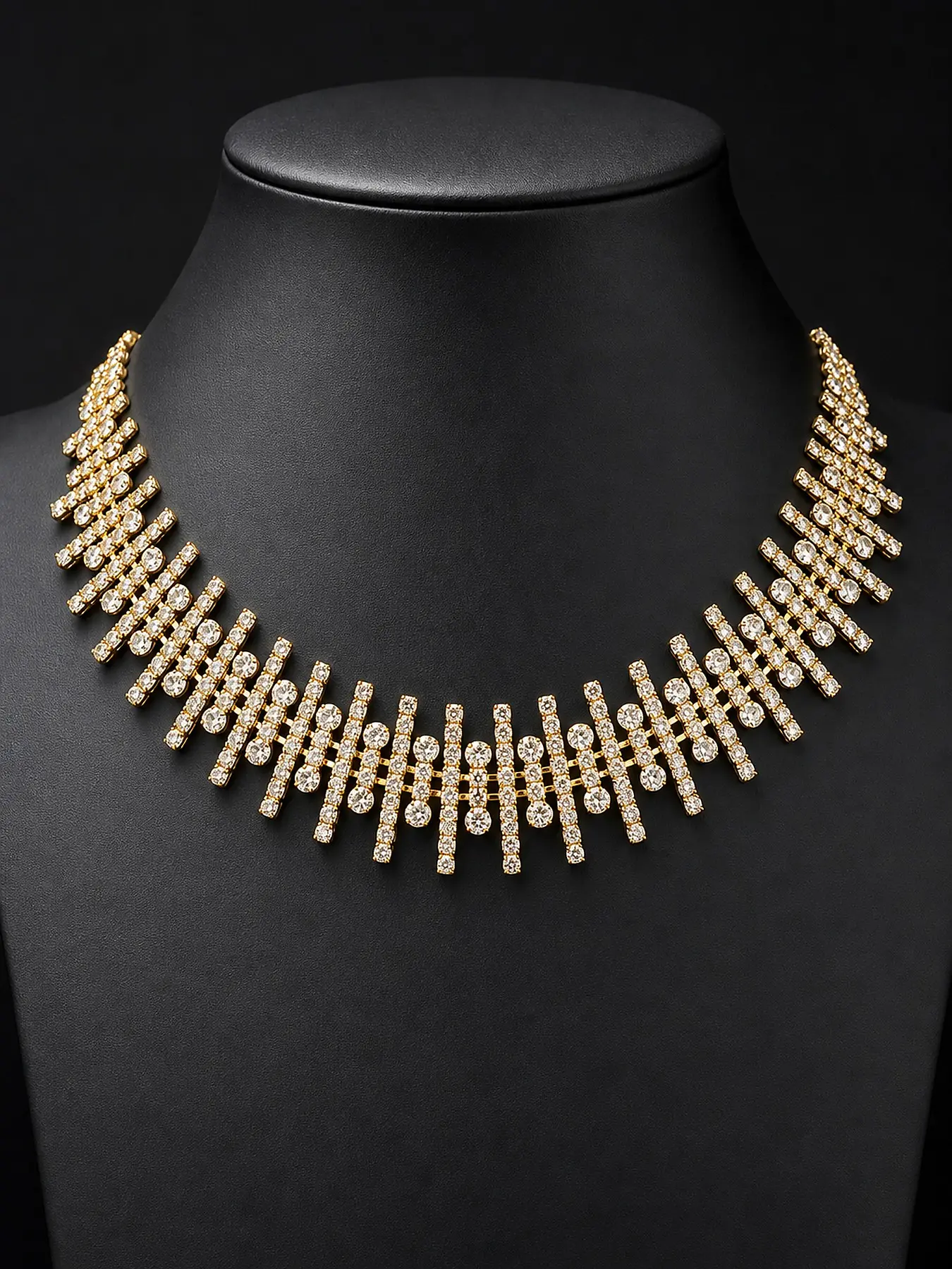 Full Rhinestone Thorn Short Necklace, Hip Hop Sparkling Lockbone Chain, Elegant Jewelry Accessory for Women