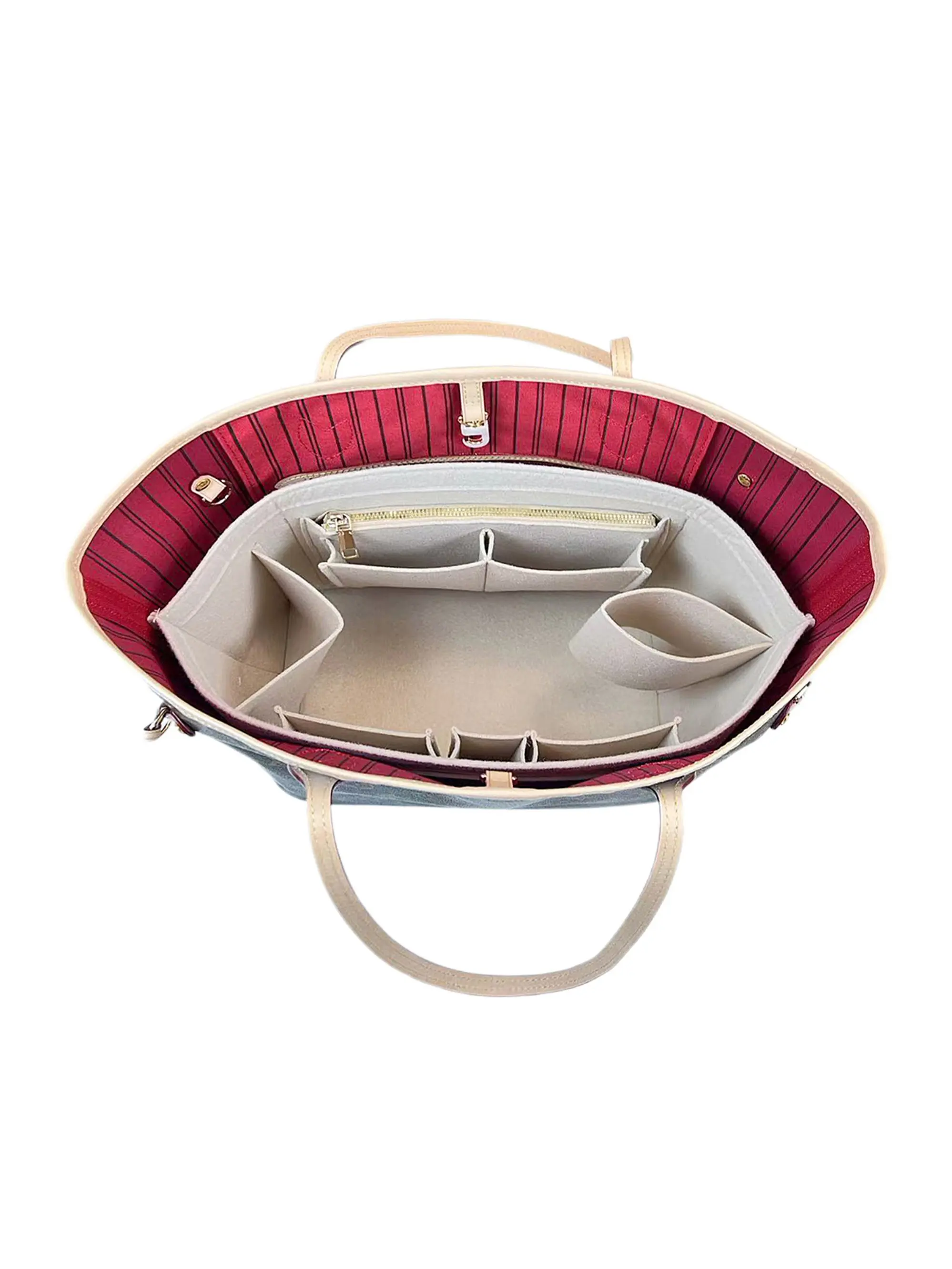 Loro Piana Tote Bag Organizer, Keep Your Tote Neat and Organized, Multi-Pocket Lining, Ideal for Daily Commute, Essential Accessory