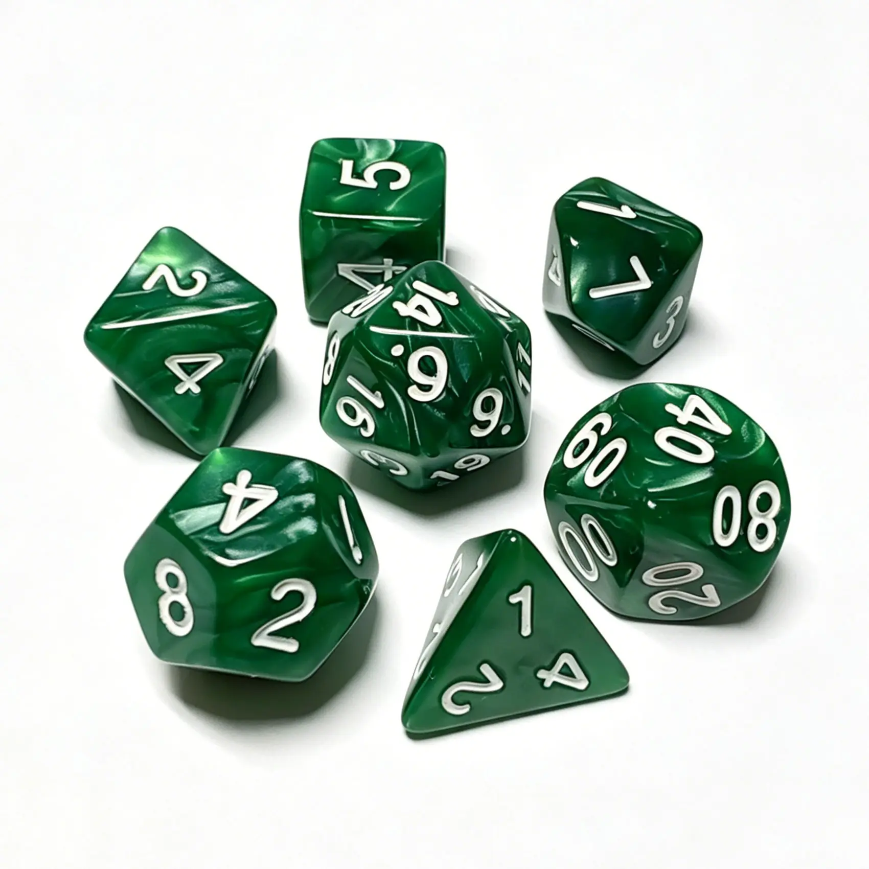 7-Piece Polyhedral Dice Set, Role-Playing Number Dice, Acrylic Game Accessories, 4/6/8/10/12/20 Sides, Suitable for Ages 14+