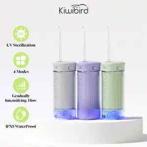 UVC Light Portable Water Flosser 230ml IPX8 Waterproof 4 Nozzles 3 Modes USB-C Charging Oral Irrigator for Home and Travel