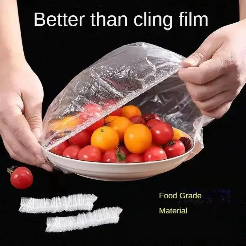 100PC Reusable Silicone Lids - Plastic Wrap Alternative Elastic Food Savers, Airtight Containers Covers for Leftovers, Eco-Friendly Kitchen Gadgets