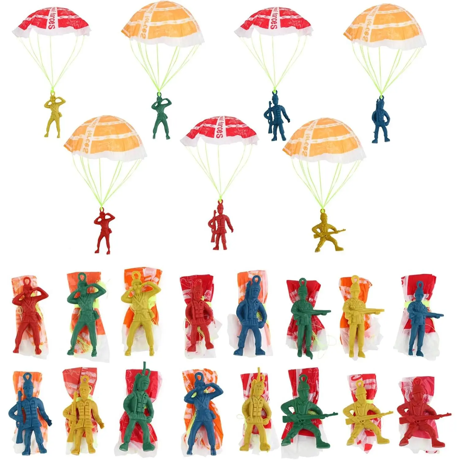 40PCS Parachute Toy, Outdoor Flying Toy for Kids 3 4 5 6 7 8 9, Mini Paratroopers Army Parachute Flying Throwing Outside Toys for Toddlers, Boys, Girls, Party Favors, Goodie Bag Stuffersfidget toys