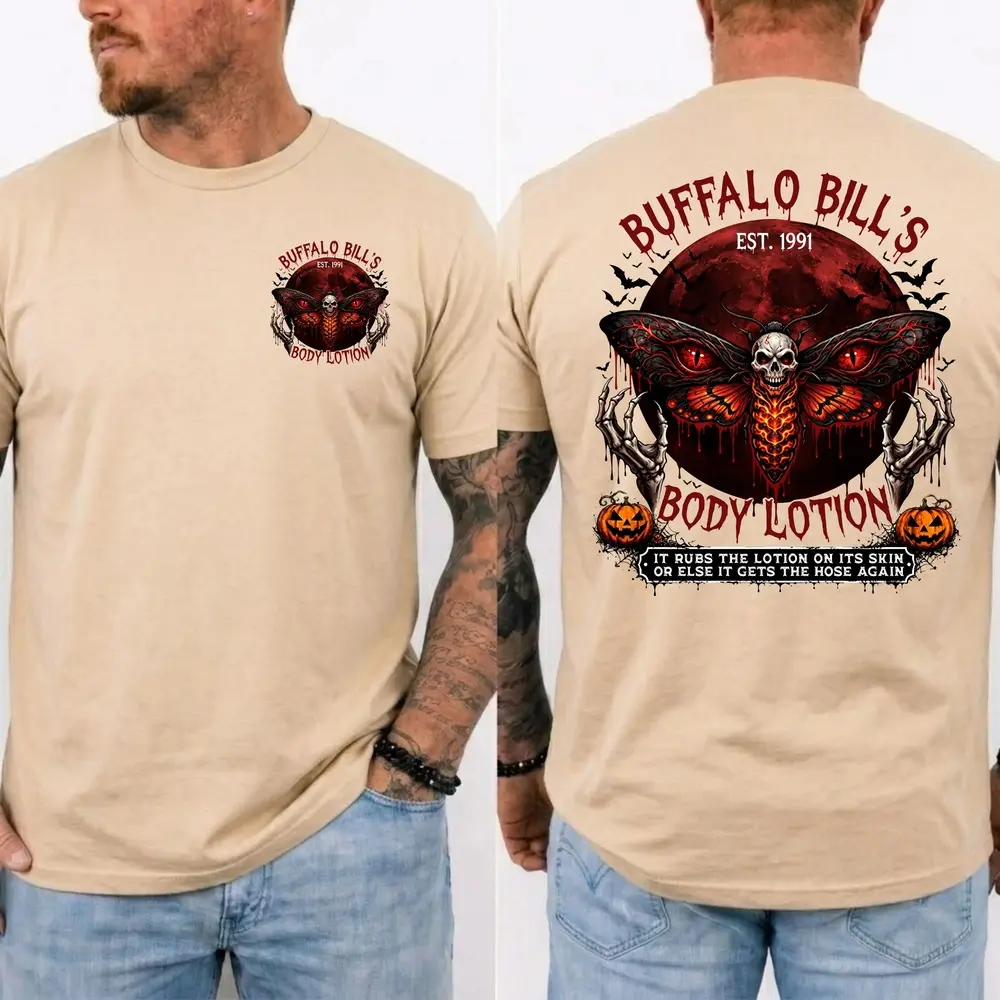 Men's Buffalo Bill Silence of the Lambs Halloween T-Shirt - Classic Horror Movie Fan Top - Made in USA