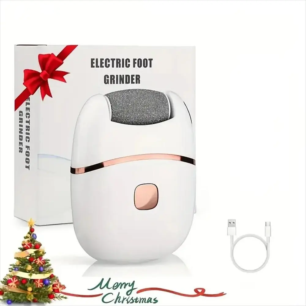 Electric foot cleaner, USB rechargeable lithium-ion battery, 2-speed adjustable, with LED light, portable wireless design, detachable grinding head, suitable for thick-skinned portable foot beauticians, skin care tools, rechargeable batteries