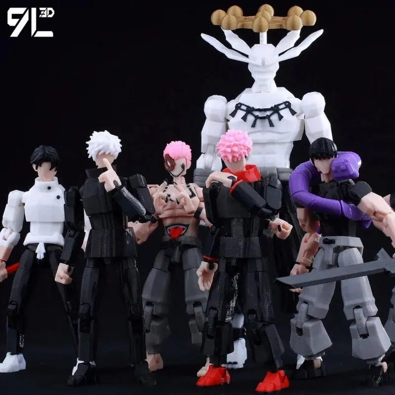 2026 new hot item  Jujutsu Kaisen All Characters 9L 3D Printed Articulated Action Figure Lucky 13 Dummy 13 Titan 13 Anime Action Poseable Toys