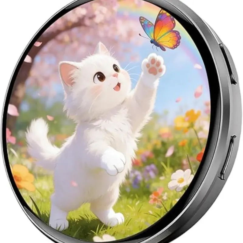Touchscreen Anime Badge, Brooch, Smart Dynamic Subtitle Display, Interactive Electronic Pin, Perfect Gift for Anime Fans, Unique Digital Accessory