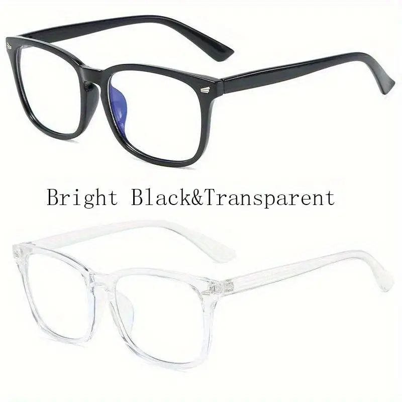 2pcs set of classic fashion glasses, retro and minimalist full frame frame, Men's and Women's fashion glasses, Trending Glasses, Sunglasses tiktokshopbacktoschool