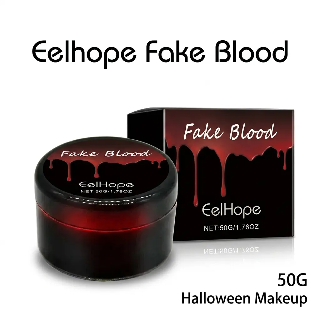 Halloween Fake Blood Makeup, Realistic Washable SFX Blood Gel for Costume Makeup, Zombie Vampire Wound Effects, Horror Party Prank Prop